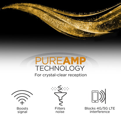 UltraPro HD Amplified Antenna with PureAmp™ Technology, Black