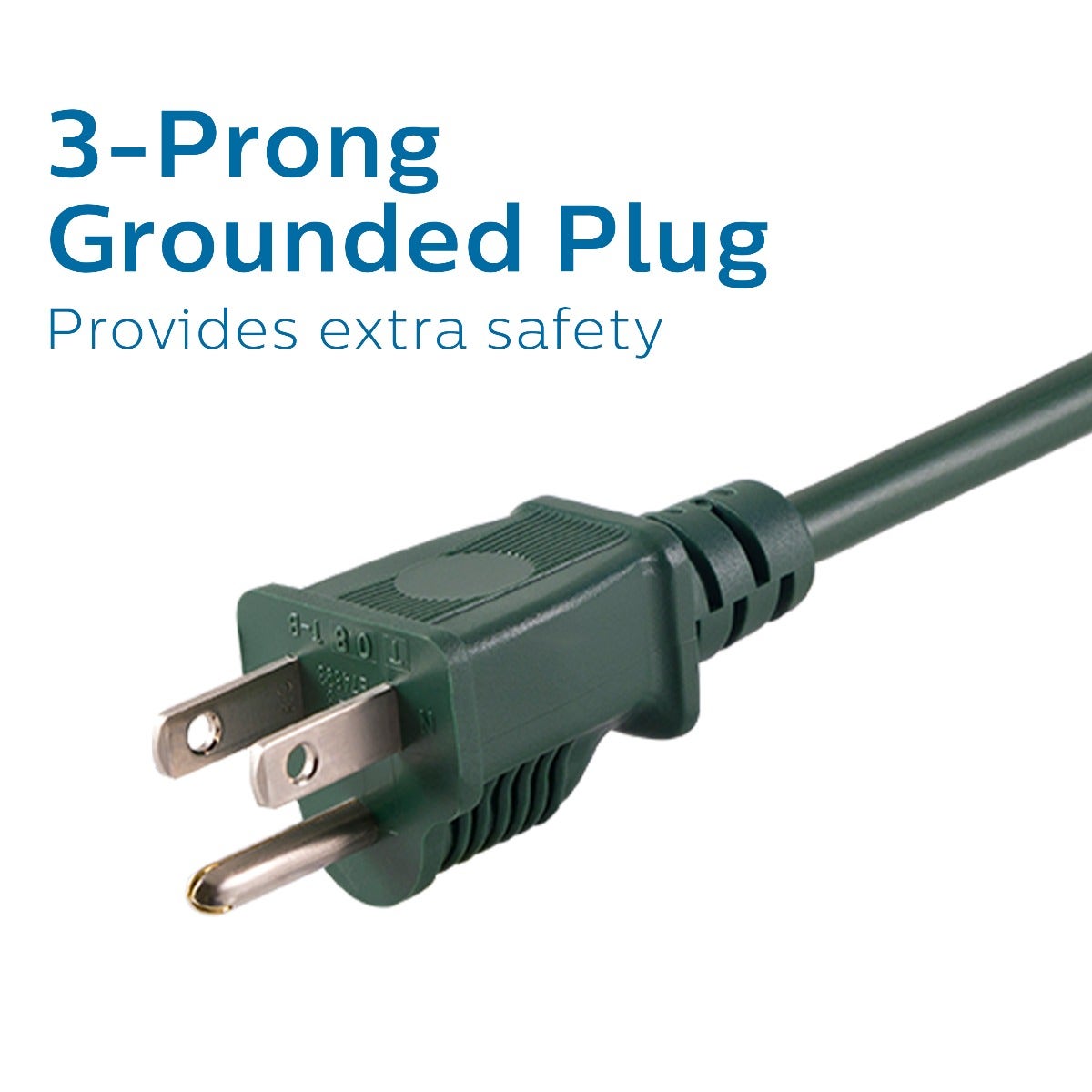 Philips 3-Outlet 15ft. Outdoor Extension Cord, Green