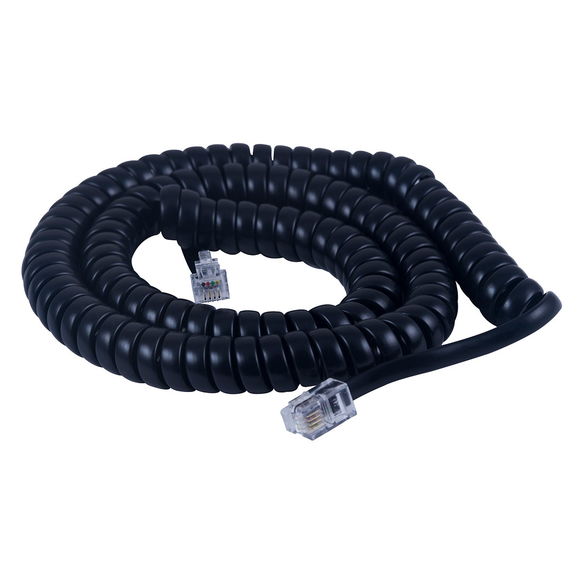 Power Gear 12 ft. Coiled Handset Cord, Black