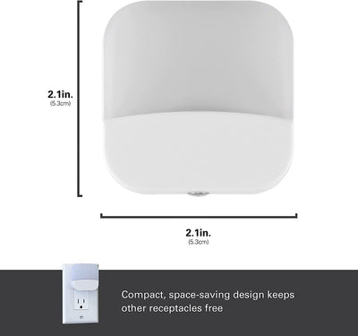 Lights by Night Mini Light Sensing LED Night Light, 6 Pack, White