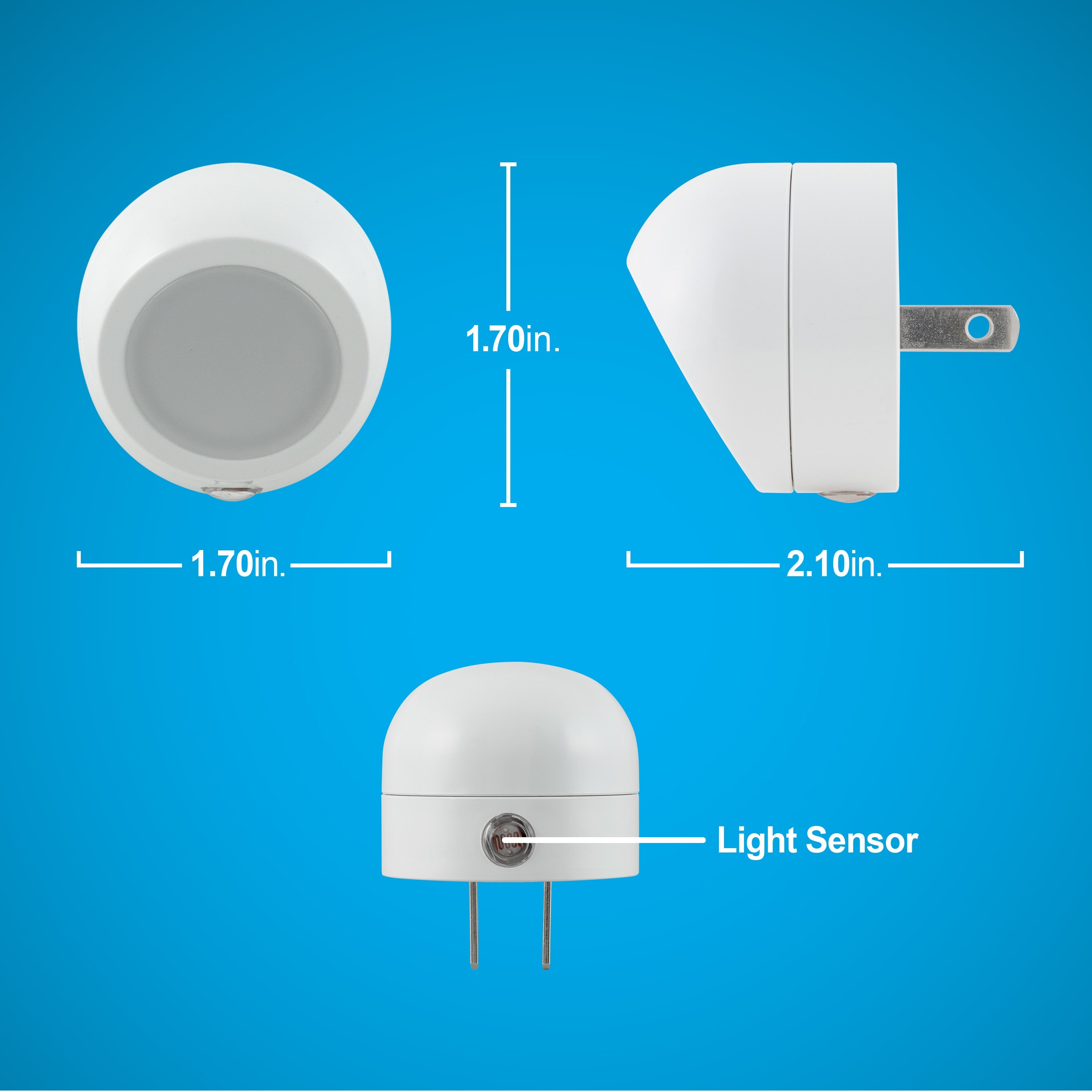 GE Light Sensing LED Night Light, 2 Pack, White