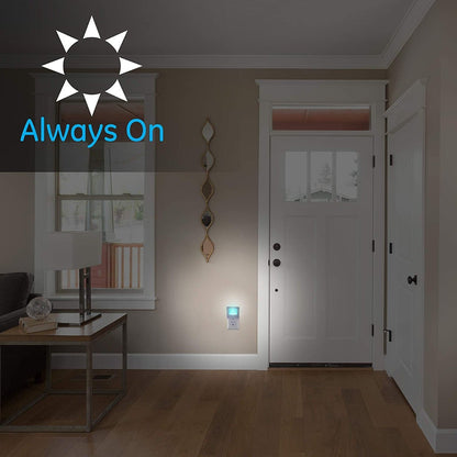 GE Flat Panel Always On LED Night Light, White