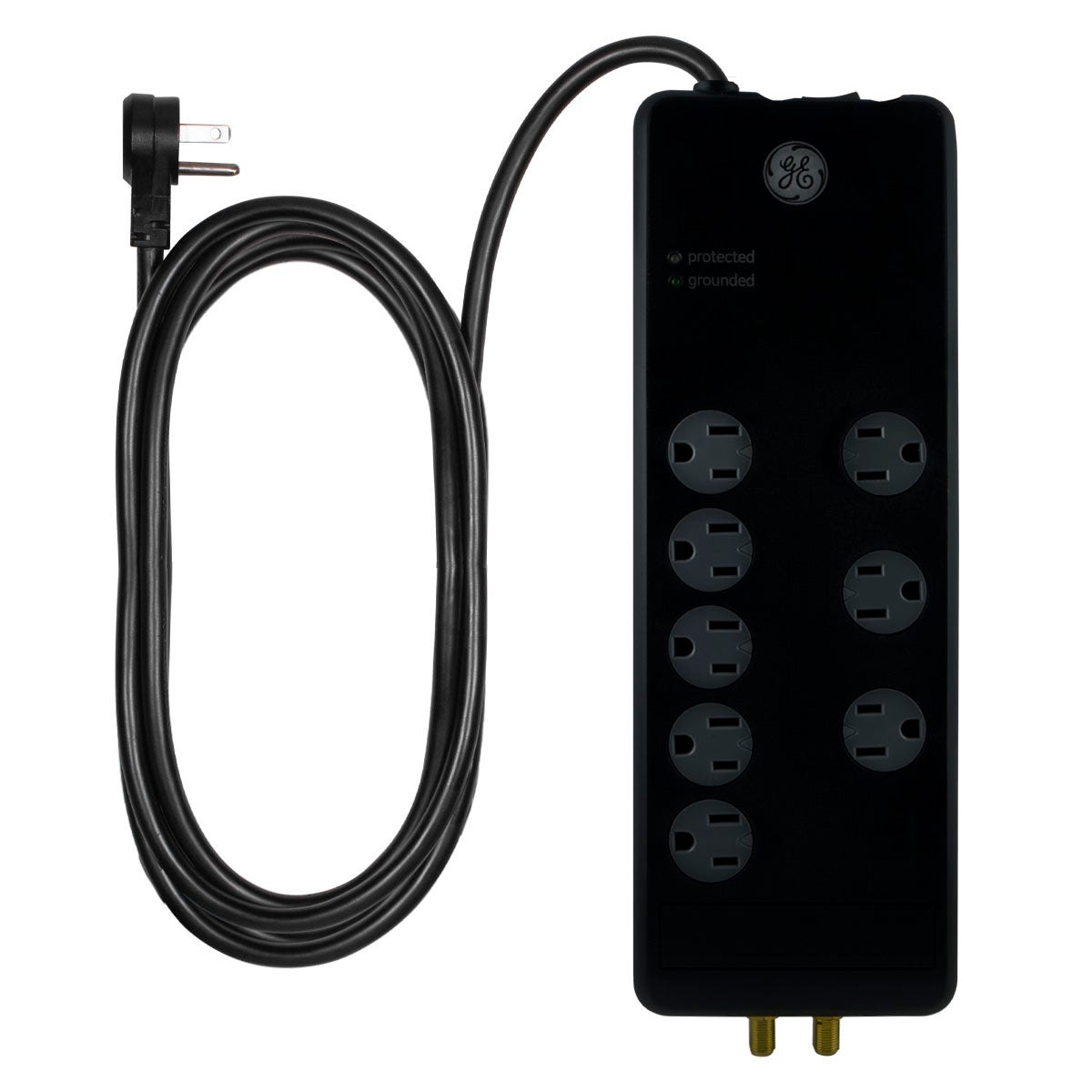 GE 8-Outlet 4ft. Surge Protector, Black