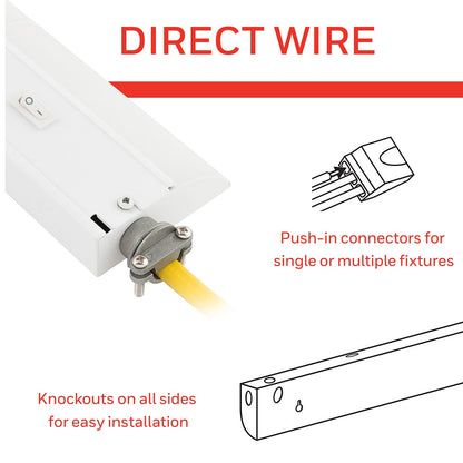 UltraPro 12in. On/Off Direct Wire LED Light Fixture