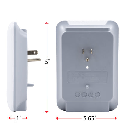 GE 3-Outlet 2-USB Wall Tap with Surge Protection, White