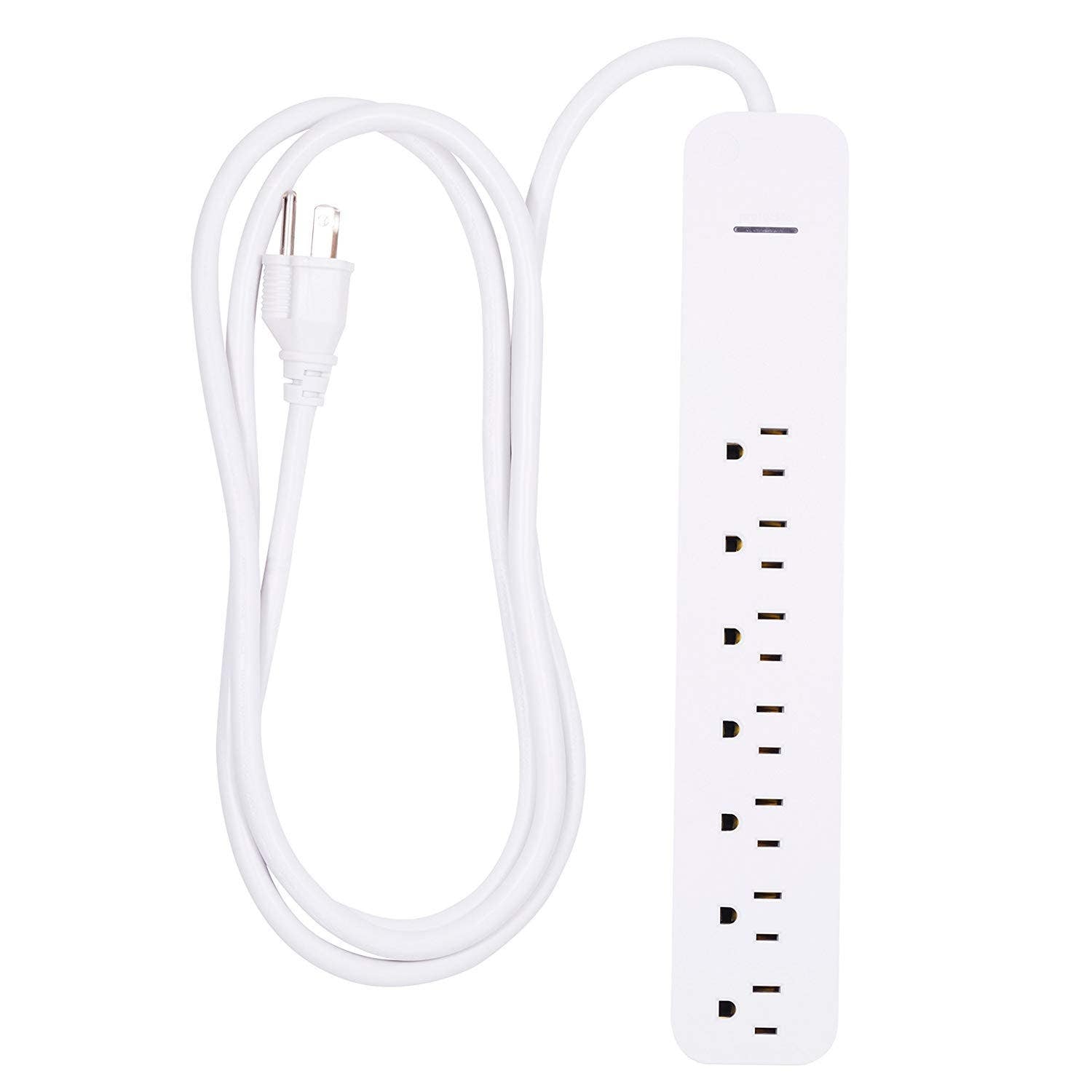 GE Pro 7-Outlet 6ft. Surge Protector, White