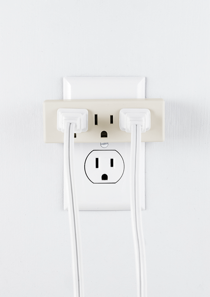 GE 3-Outlet Wall Tap, Light Almond