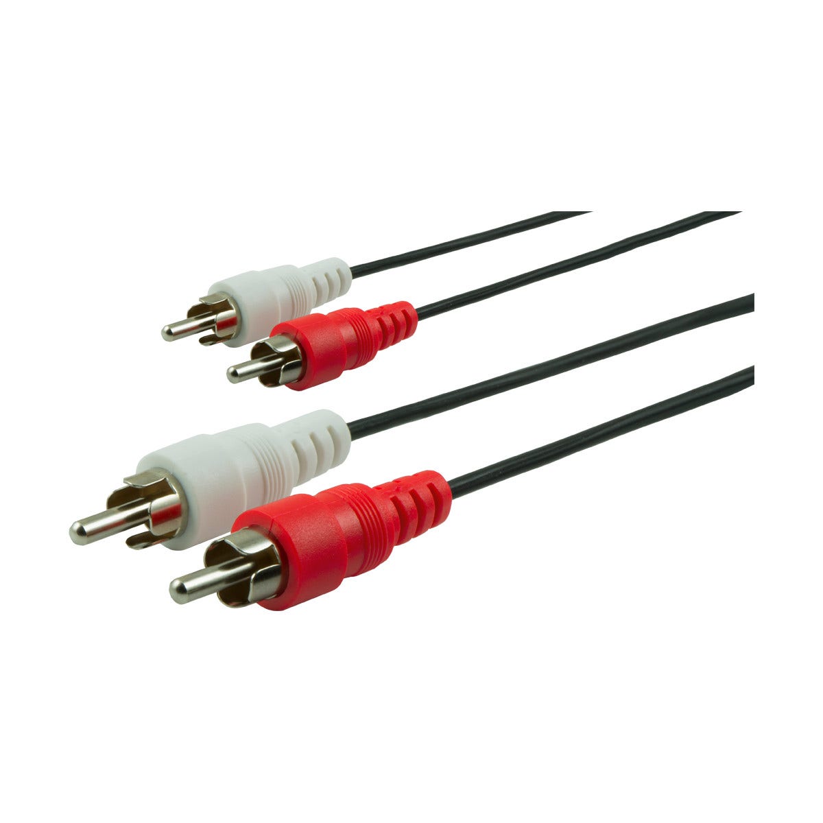 GE 6ft. Stereo Audio Cable with RCA Plugs, Black