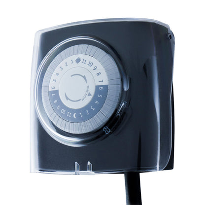 GE Outdoor Plug-In 24-Hour Extreme Weather Mechanical Timer, Black