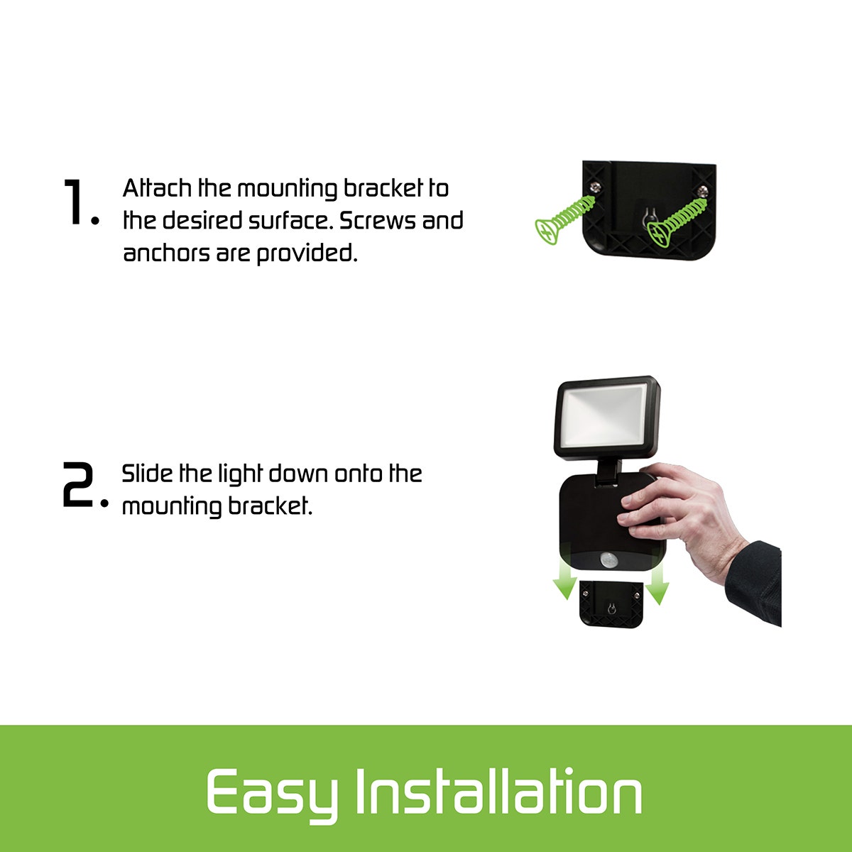 Energizer Outdoor Motion-Sensing LED Dual-Head Security Light, Black