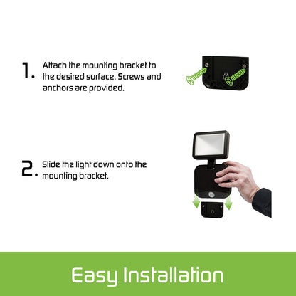 Energizer Outdoor Motion-Sensing LED Dual-Head Security Light, Black