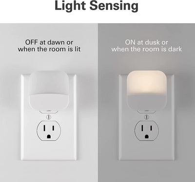 Lights by Night Mini Light Sensing LED Night Light, 6 Pack, White