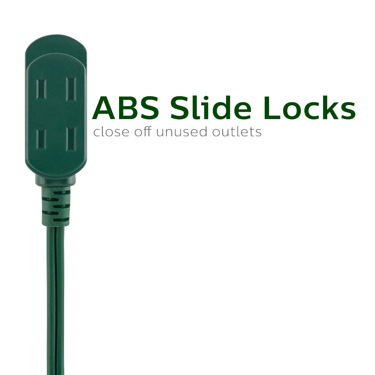 Philips 3-Outlet 15ft. Extension Cord with Flat Plug, Green
