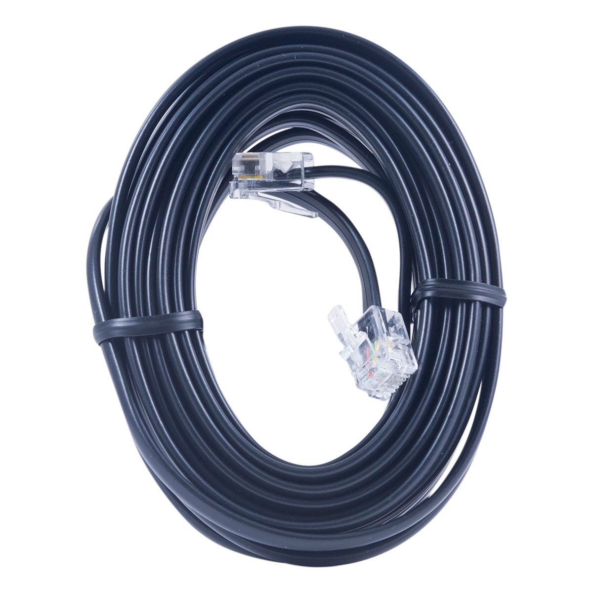 Power Gear 15 ft. Phone Line Cord, Modular Jack Ends, Black