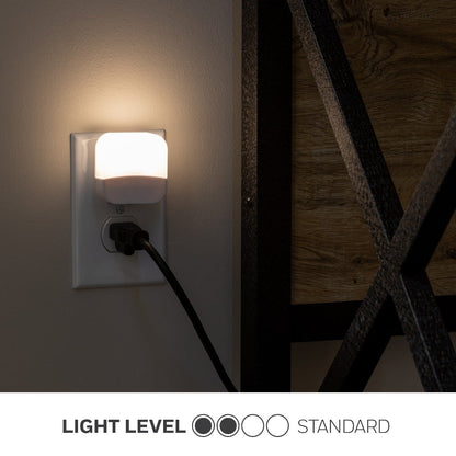 Lights by Night Mini Light Sensing LED Night Light, 4 Pack, White