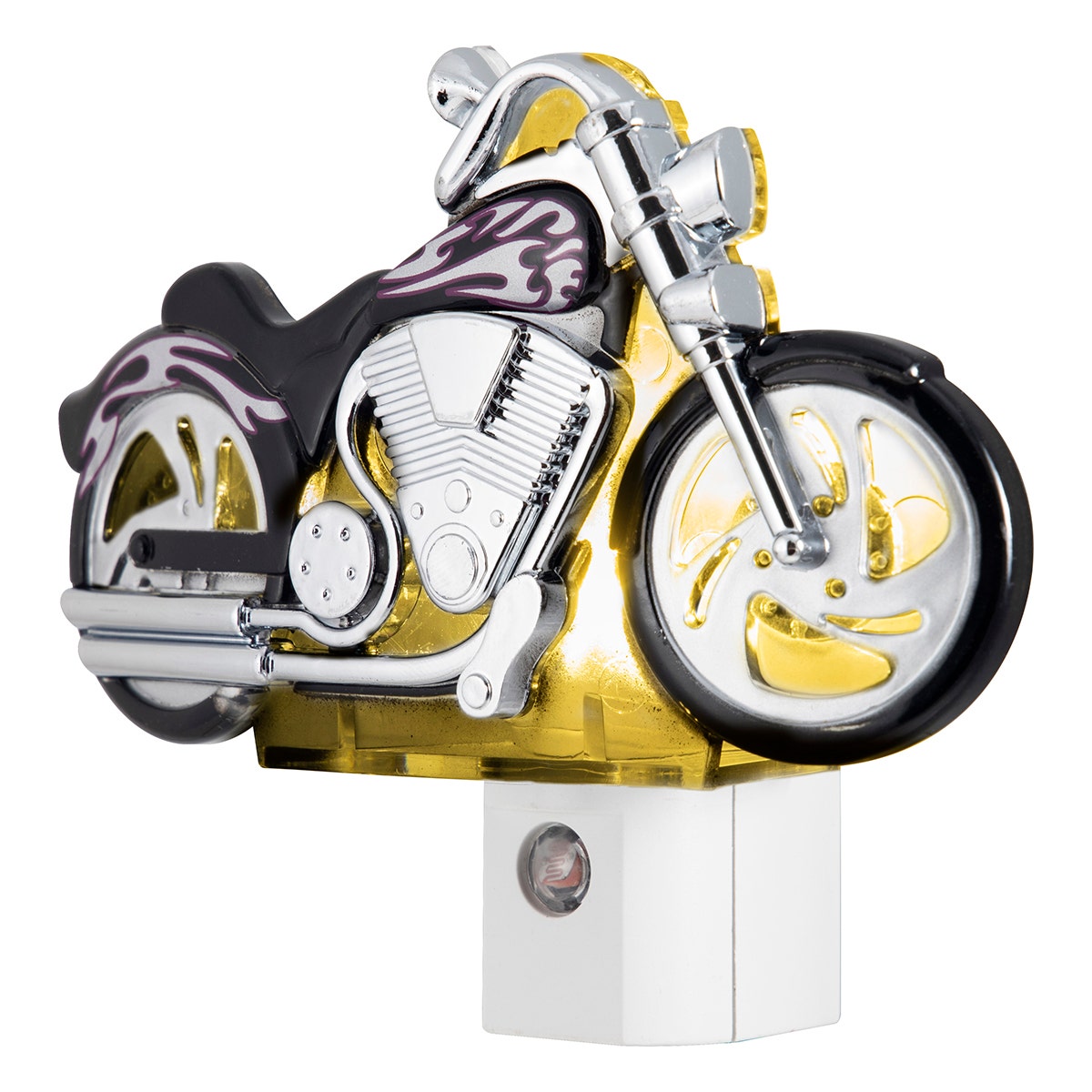 GE Motorcycle Light Sensing LED Night Light, White
