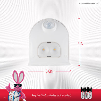 Energizer Indoor/Outdoor Motion-Sensing LED Security Light, White