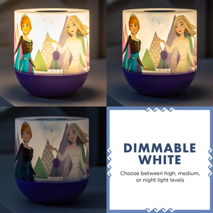 Disney Frozen II  Color Changing Tabletop LED Lamp Night Light, Purple