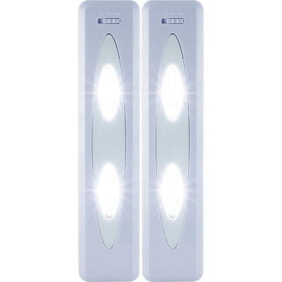 GE Battery Operated LED Light Bars with Remote, White, 2 Pack