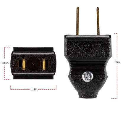 GE Quick Wire Plug, 2 Pack, Brown