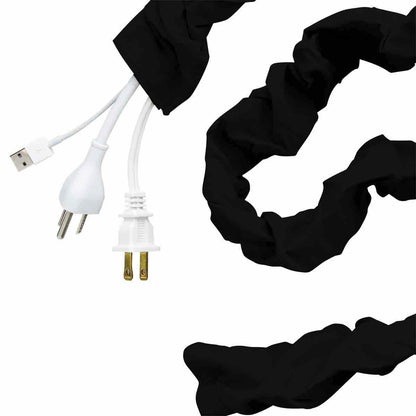 Cordinate 6ft. Fabric Cord Cover, Black