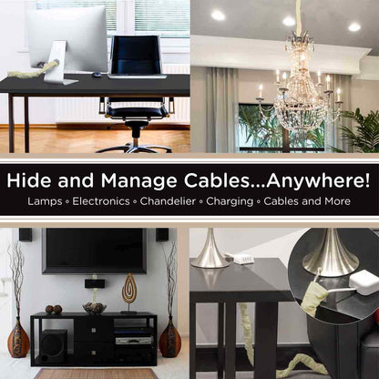 Cordinate 6ft. Fabric Cord Cover, Champagne
