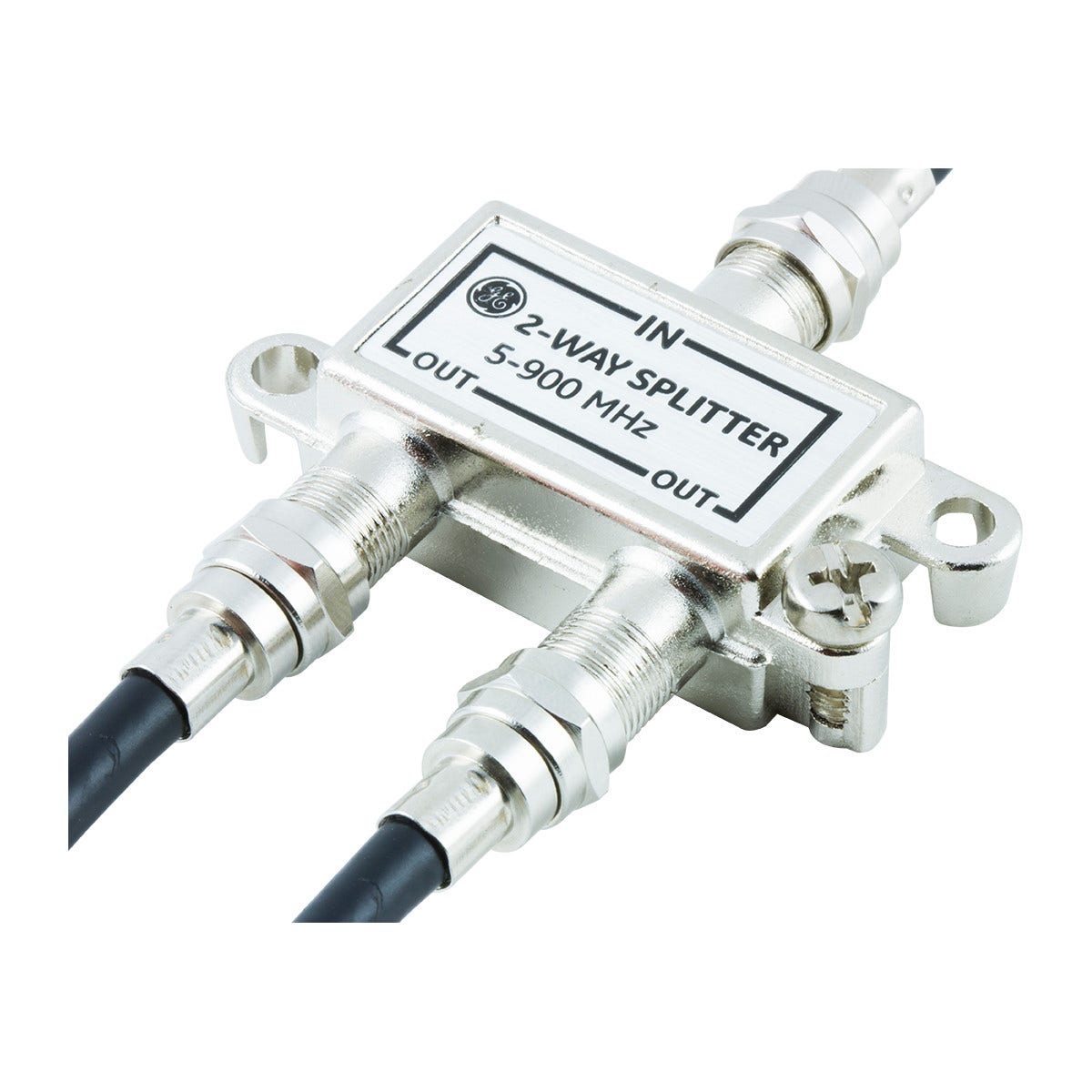 GE 2-Way Signal Splitter, F-Type Connectors