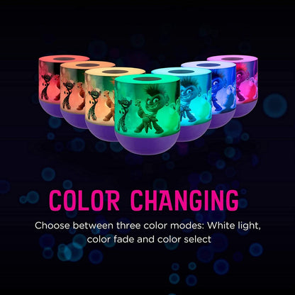 Universal Trolls World Tour Color Changing Tabletop LED Night Light, Purple