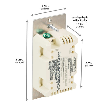 Enbrighten Add-On Toggle Switch With QuickFit™ And SimpleWire™, Light Almond