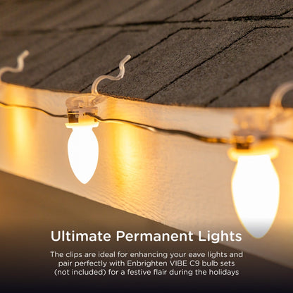 Enbrighten WiFi VIBE Eternity Lights Shingle Clips, 12 Pack