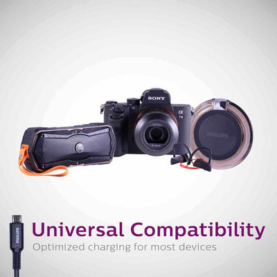 Philips 6ft. Micro USB Charging Cable, Black