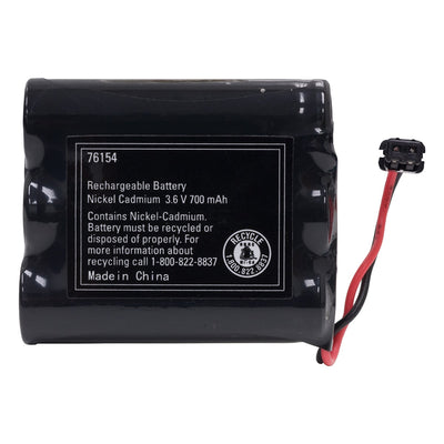 Power Gear Rechargeable, Cordless Phone Battery, 3.6V, 700mAh, NiMH, Black