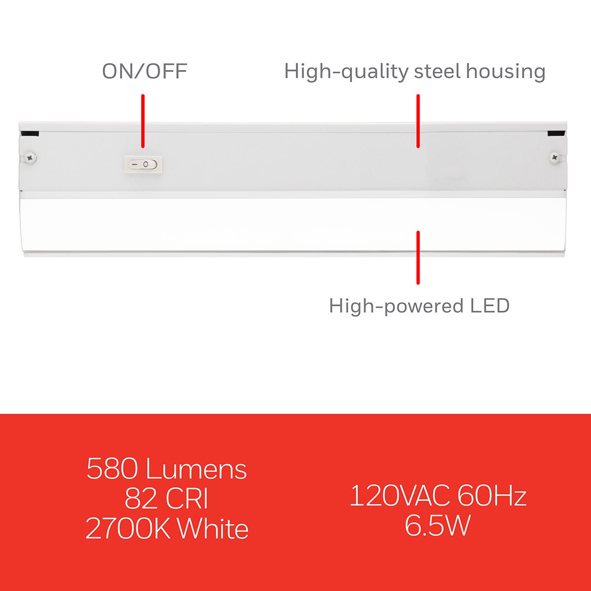 UltraPro 24in. On/Off Direct Wire LED Light Fixture
