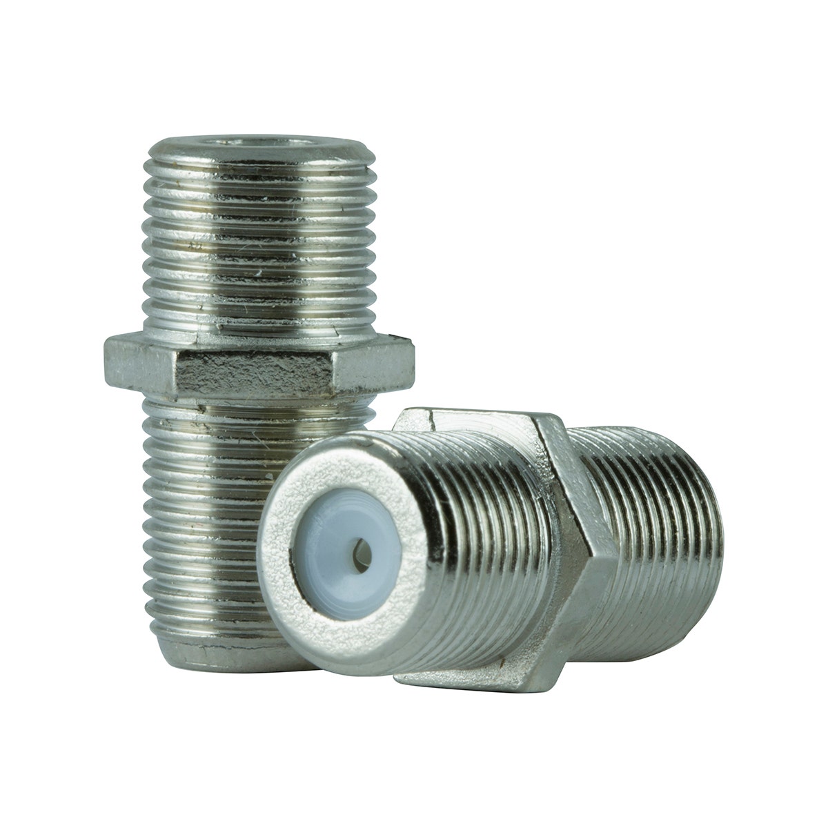 Philips Coaxial Cable Extension Adapter, 2 Pack, Silver