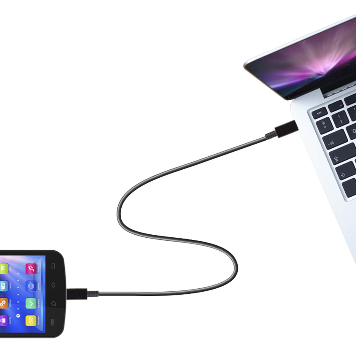 GE 6.5ft. USB-C Charging Cable, Black