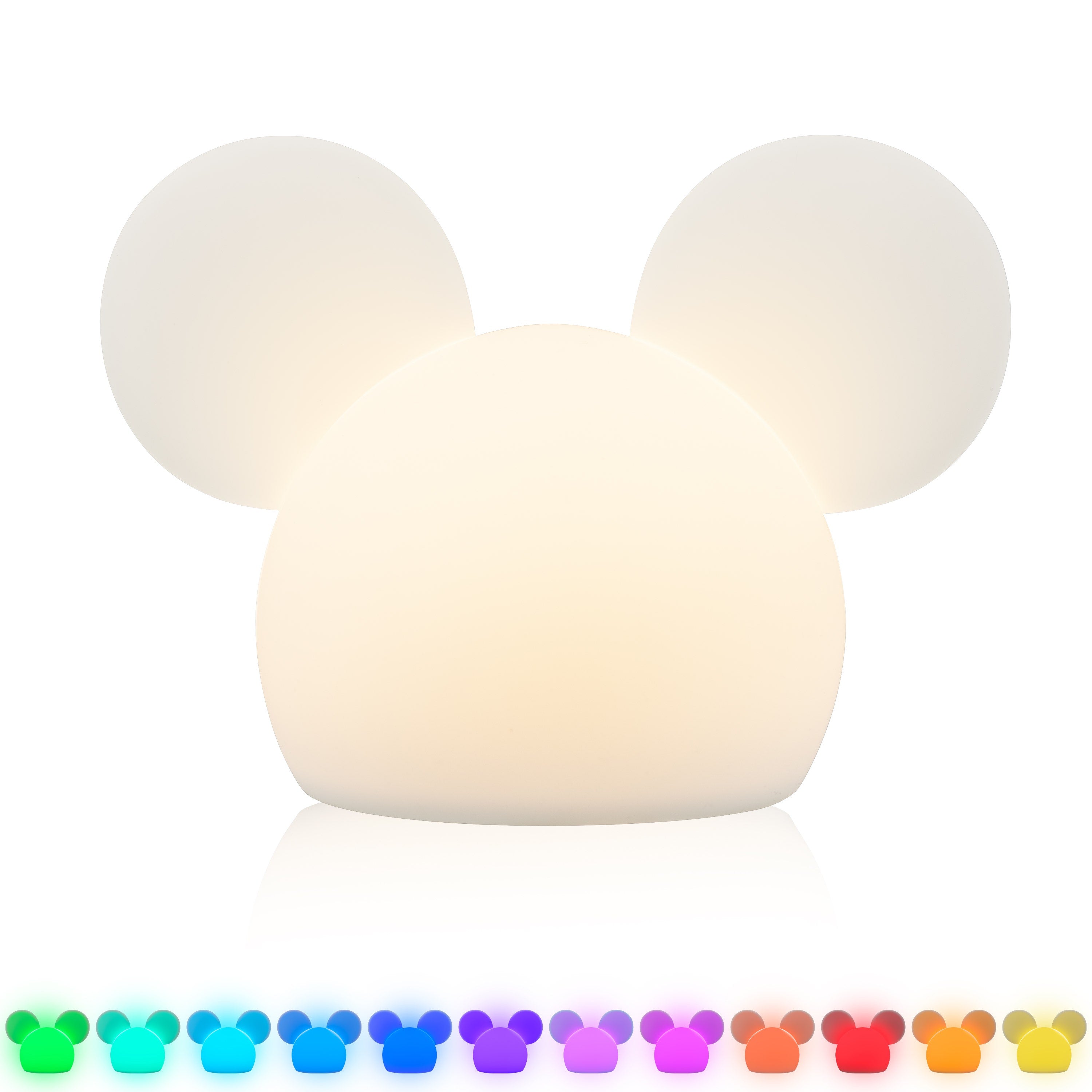 Disney Mickey Mouse Color-Changing Tabletop LED Night Light, White