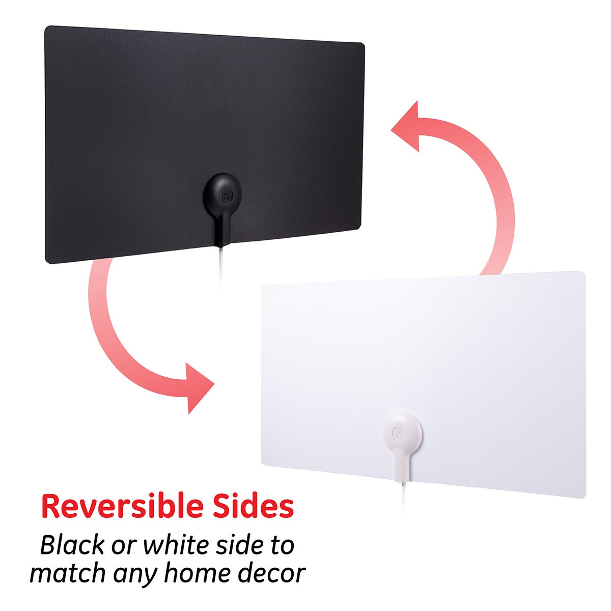 GE Ultra Edge HD Antenna, Black/White