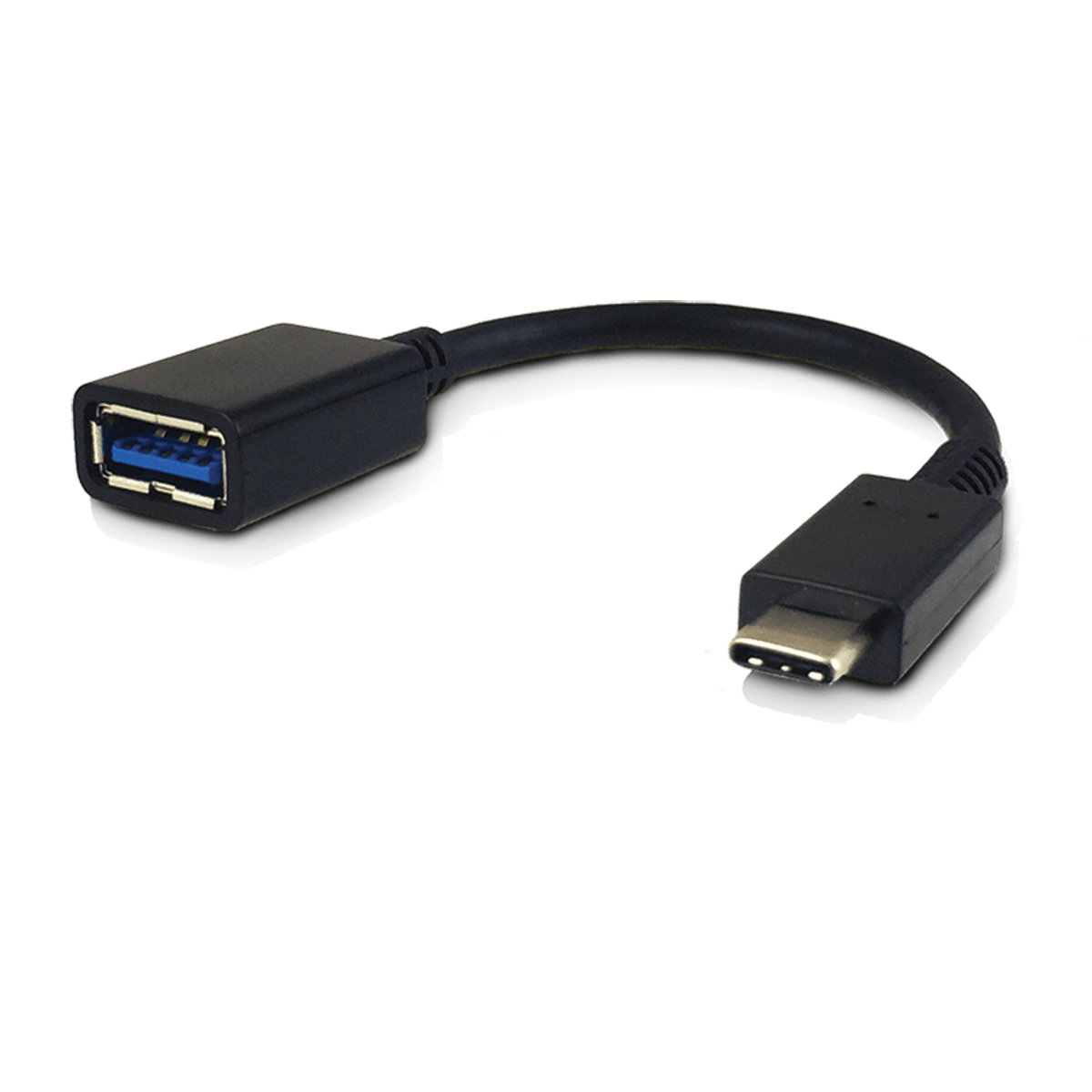 GE USB-C to USB-A Female Adapter, Black