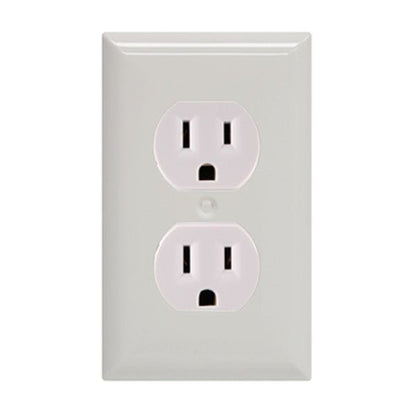 GE Grounding Duplex Receptacle, Light Almond