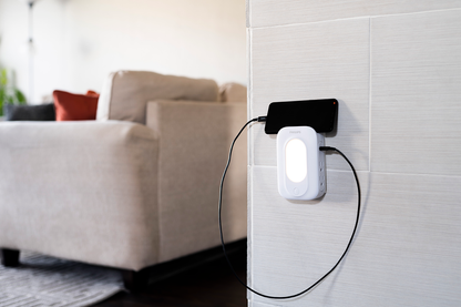 Philips 4-Outlet 2-USB Wall Tap with Surge Protection and Light Sensing Night Light, White