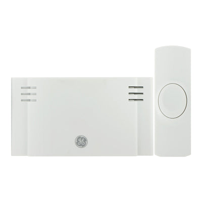GE Battery Operated 2-Chime Wireless Door Chime Kit, White