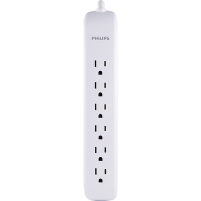 Philips 6-Outlet 4ft. Surge Protector, White
