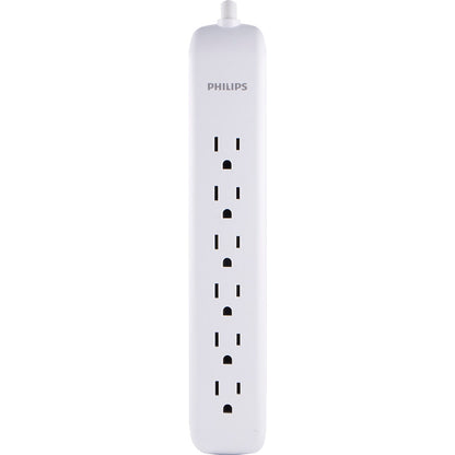 Philips 6-Outlet 4ft. Surge Protector, White