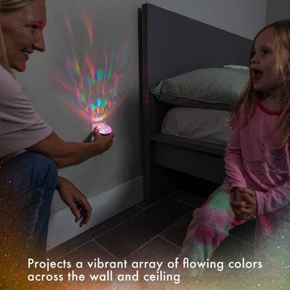 Projectables Northern Lights Light Sensing LED Night Light, Silver
