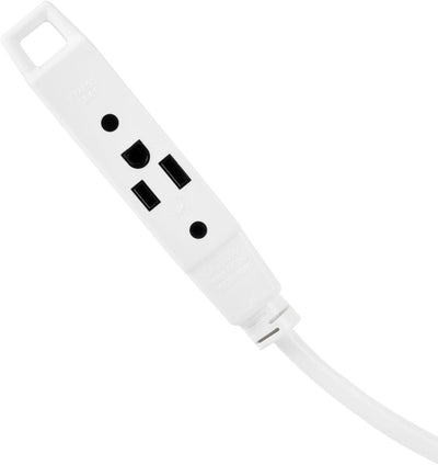 UltraPro 3-Outlet 25ft. Heavy Duty Indoor/Outdoor Extension Cord, 2 Pack, White