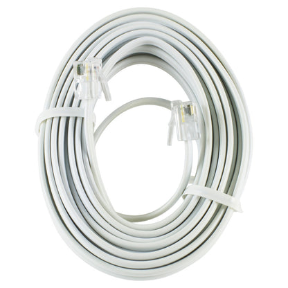 Power Gear 25ft. Phone Line Cord, White