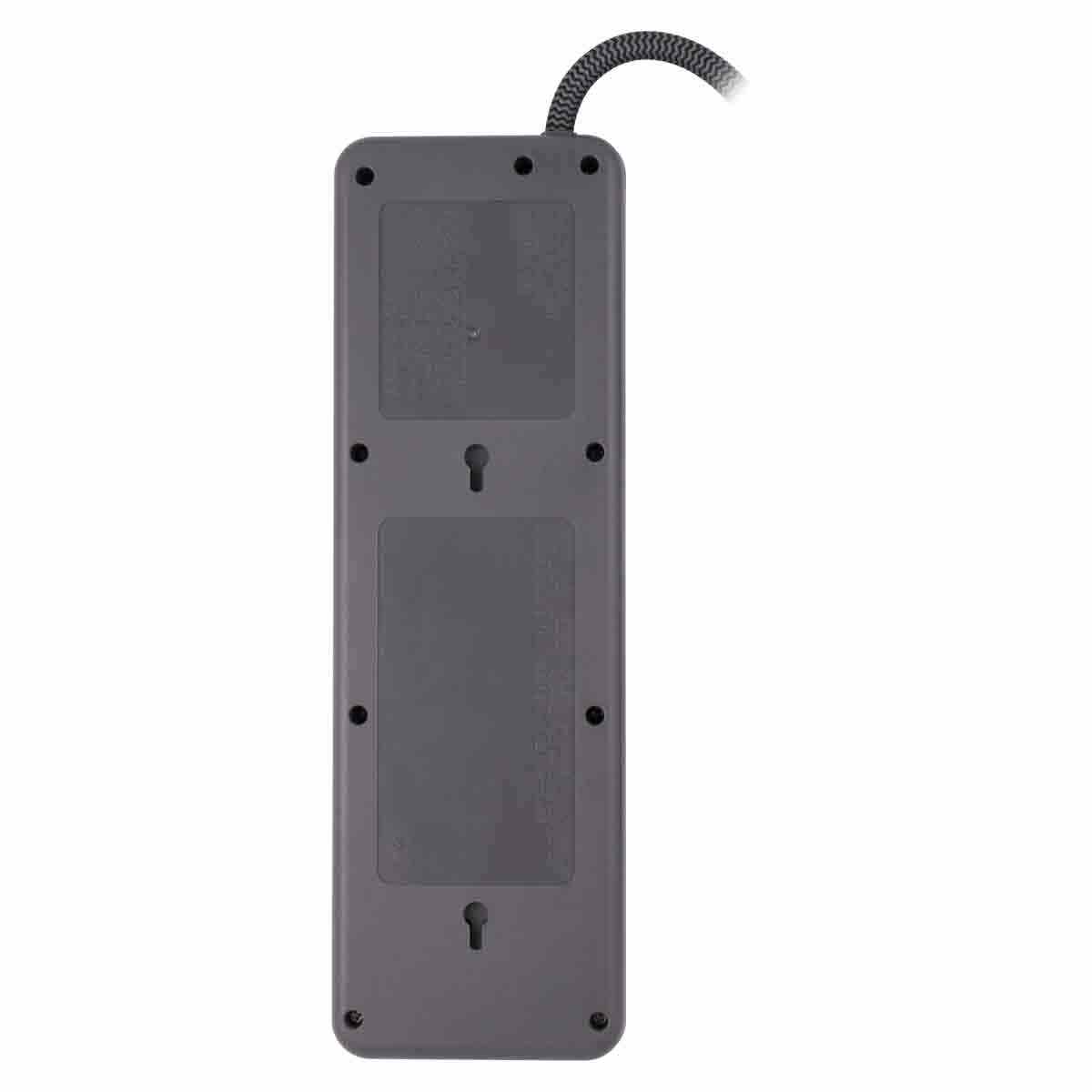 GE UltraPro 10-Outlet 2-USB 1-USB-C 8ft. Surge Protector, Black