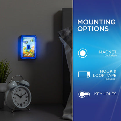 Lights by Night Tropical Fish Battery Operated LED Night Light Switch, Blue