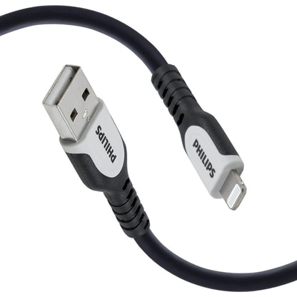 Philips 6ft. EZFlex™ USB-A to Lightning Charging Cable, Black