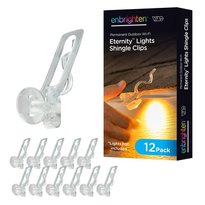 Enbrighten WiFi VIBE Eternity Lights Shingle Clips, 12 Pack